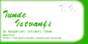 tunde istvanfi business card